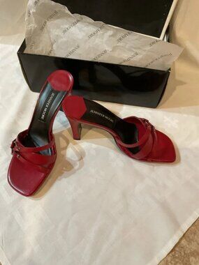 Red Jennifer Moore sandal slides size 7